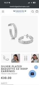 Newbridge silver CZ hoop earrings