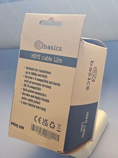 Ultra Slim Brand New HDMI Cable 1.2M With Gold Plated Connectors for Laptop,Console,Xbox TO TV.