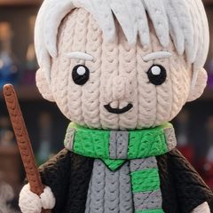 Draco Malfoy Inspired Crochet-Style Figure Harry Potter Decoration