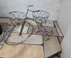 Metal garden pot bicycle