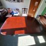 Hand carved Mahogany dinning table with 6 chairs Image 2