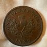 1832 Nova Scotia One Penny Token Colonial Canadian Coin Image 2