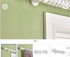 BNIB Argos white curtain pole 1.8m