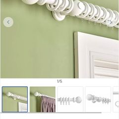BNIB Argos white curtain pole 1.8m
