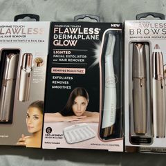 Flawless By Finishing Touch Hair Remover, Brows, Dermaplane Sets Brand New