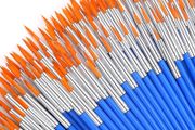 100Pcs Paint Brushes Small, Anezus Paint Brushes for Kids Fine Paint Brushes Set Detail Paint Brushes for Classroom Model Canvas Face Nail Art Acrylic Watercolor Paint Craft Supplies