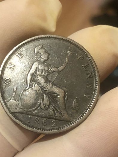 1862 One Penny Victoria