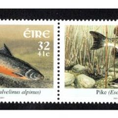 2001 Ireland Freshwater Fish (Perch, Arctic Charr, Pike & Bream) Commemorative Stamps Mint Never Hinged (MNH)