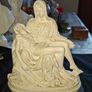 Beautiful Old Statue of Our Lady of Pieta with Christ in her arms, crafted in Italy and mounted on a Marble Base. The sculpture has fine detailing throughout, Ideal for Home or Stage Movie Props Postage Available or Collection Image 2