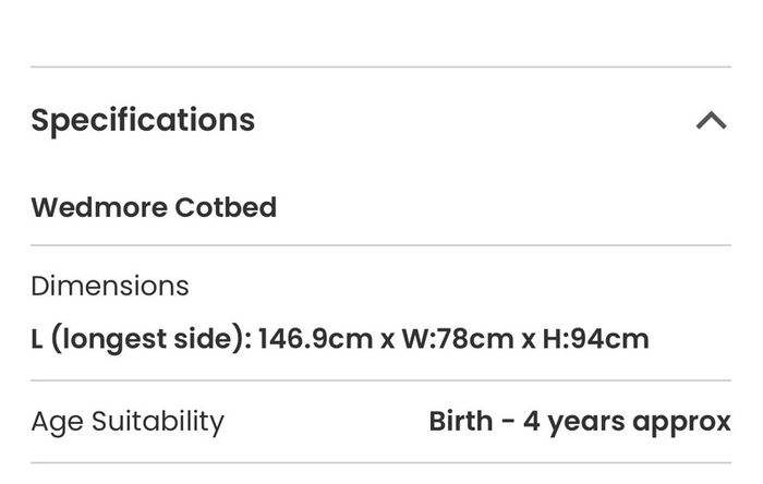 Cot/Cot bed