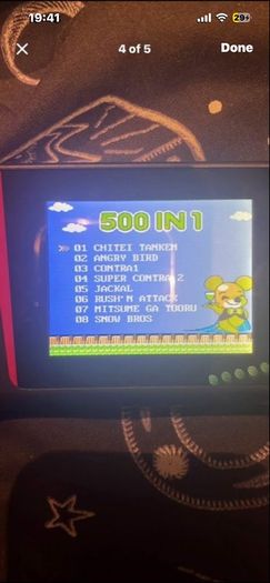 Small handheld gaming device with 500 games
