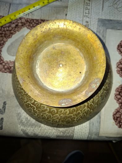 Antique Solid Brass Raised Pedestal, Holy Water Offering Bowl, Postage Available or Collection,