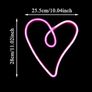 NEW SALE | Heart Neon Signs LED Neon Light Sign Wall Decoration USB Charging/Battery Powered Neon Night Light Pink Heart Neon Signs Light for Children Bedroom Valentine's Day Party Wedding Christmas Image 4