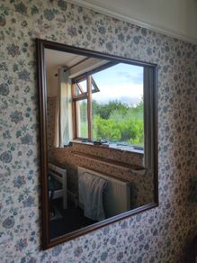 Mirror - dark wood colour
