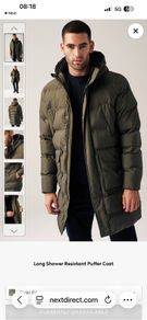 Next Long Length Puffer Parka Jacket