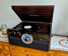 Victrola Empire 6-in-1 Record Player - Vinyl, CD, Cassette, Bluetooth + Original Box