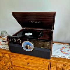 Victrola Empire 6-in-1 Record Player - Vinyl, CD, Cassette, Bluetooth + Original Box