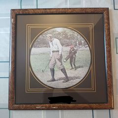 Arthur Burdett A.B. Frost Lithograph Framed Golf Art Print RARE - Chelsea House - Golfing