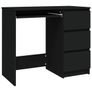 Desk Black 90x45x76 cm Engineered Wood Image 2