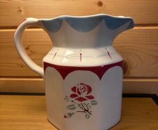 Pristine Vintage Johnson Brothers "Farmhouse Chic" Ceramic Rose Pitcher