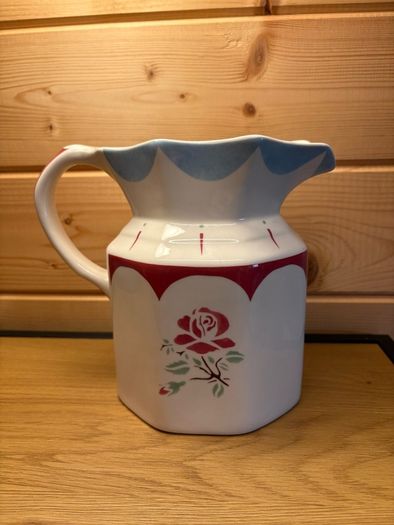 Pristine Vintage Johnson Brothers "Farmhouse Chic" Ceramic Rose Pitcher