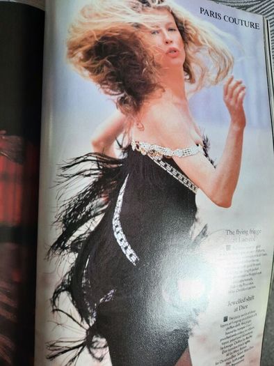 Vintage Vogue Magazine from 1989. Kim Basinger by Herb Ritts Cover