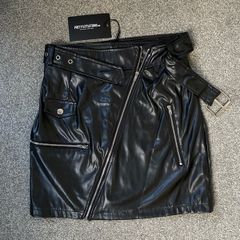 leather mini skirt