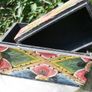 Vintage Two Carved Boxes Wooden Jewelry Hand Painted Handmade  Home Decor 10"x6" H 6" and 8,2"x4,5" H 4,2" Image 7