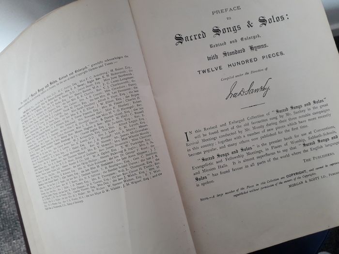 BOOK - Vintage  - Sacred Songs & Solos - Sankey