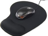 Mouse Mat Black Anti-slip Comfort Mouse Pad Mat With Gel Foam Rest Wrist Support For Pc Laptop - Compatible With Laser And Optical Mice