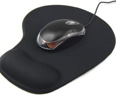 Mouse Mat Black Anti-slip Comfort Mouse Pad Mat With Gel Foam Rest Wrist Support For Pc Laptop - Compatible With Laser And Optical Mice