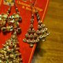 Christmas Magic Vintage Bundle of 2 pairs of earrings and a brooch. Image 2