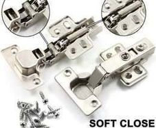 Stainless steel soft Close hinges with screws 10pcs