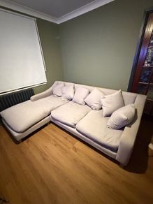 Large L-Shaped Corner Sofa with Chaise