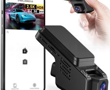 Dash Cam Front and Inside 2.5K+1080P Mini Camera for Cars, Hidden Car Camera Front and Interior, Super Night Vision, 4 IR LEDs, G-Sensor, 24H Parking Mode, Loop Recording, With 32GB Card, Dark