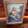 Early 20th Century Vintage Framed Religious Art Lithograph Print Image 10