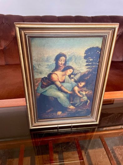 Early 20th Century Vintage Framed Religious Art Lithograph Print