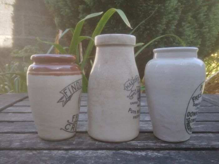 Dublin Belfast And Lisburn Antique Cream Pots