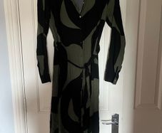 Brand new new look green and black midi shirt dress