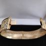Vintage Damascene hinged bracelet  with a safety chain Image 3