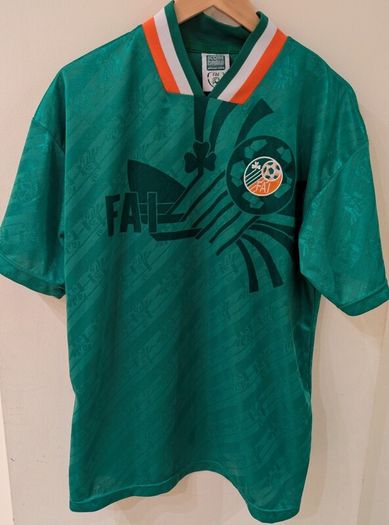 Authentic Score Draw x Ireland FAI 1994 jersey shirt large mens