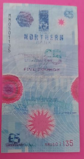 Northern Bank 1999 MILLENNIUM PLASTIC Five Pound note