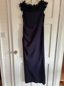 ladies dress , navy , long , worn once to a wedding
