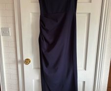 ladies dress , navy , long , worn once to a wedding
