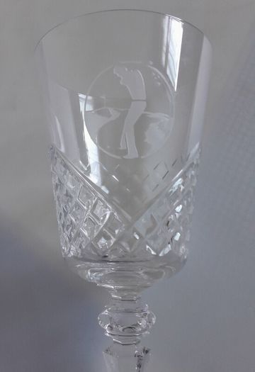 GLASS - Golf - Crystal - Etched