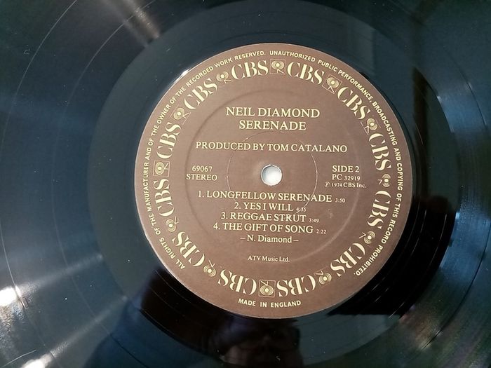 Neil Diamond. Serenade. 1974 UK Pressing. Vinyl LP Album Record.