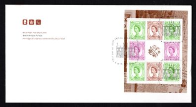 1998 Great Britain the Wildings Definitive Booklet Pane Royal Mail Addressed First Day Cover (FDC).