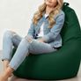 2 x dark green bean bag chairs Image 3