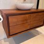 Wall Hung Teak Vanity Image 3