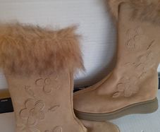 new knee high real suede childs boots
